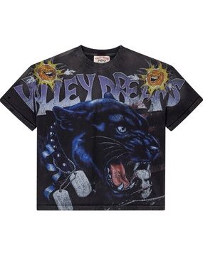Vale Forever Black Graphic Panther Tee